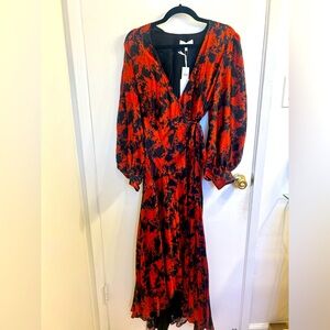 Long sleeve wrap dress